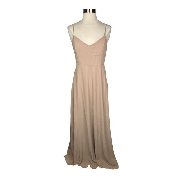 Show Me Your Mumu Faith Maxi Dress - Size Medium - Soft Beige Chiffon - Picture 2 of 9